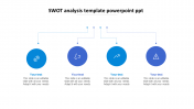 SWOT Analysis Template PowerPoint PPT-Four Node