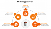 Creative Medicine PPT Template With Five Nodes Slide