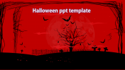 Mysterious Halloween PPT Template With Dark Background
