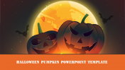Simple Halloween Pumpkin PowerPoint Template Presentation