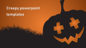 Pumpkin Design Creepy PowerPoint Templates Design