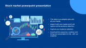 Stock Market PowerPoint Presentation With Blue Background