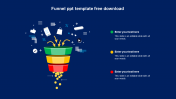 Stunning Funnel PPT Template Free Download-Three Node