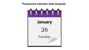 PowerPoint Daily Calendar Slide Template Presentation