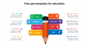 Free PPT Templates For Education Pencil Model