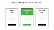 Attractive Pricing Table PowerPoint Template Slide