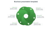 Effective Business Presentation Templates In Green Color