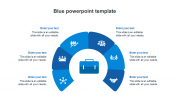 Beautiful Blue PowerPoint Template For Presentation