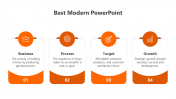 Best Modern PPT Template And Google Slides With 4 Nodes