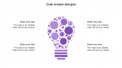 Use Cute Simple Designs PowerPoint In Bulb Model