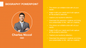 Biography PowerPoint Template Presentation and Google Slides