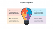 Amazing Predesigned Light Bulb Puzzle PowerPoint Design