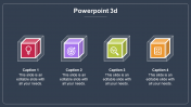 Innovative PowerPoint 3D Template With Four Node