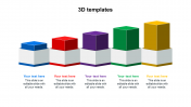 3D Templates Slide Design With Five Node