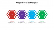 Multicolor Shapes PowerPoint Template Hexagonal Model