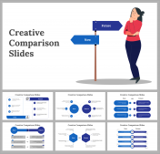 Creative Comparison PowerPoint and Google Slides Themes