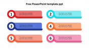Get Free PowerPoint Template PPT Slide Designs-6 Node