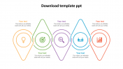 Download Template PPT Slide Designs With Five Node