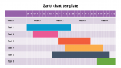Multicolor Gantt Chart Template PowerPoint Presentation