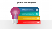 Multicolor Light Bulb Steps Infographic Presentation