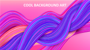 Attractive Cool Background Art Slide Template Design