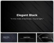 Elegant Black Background PowerPoint and Google Slides Themes