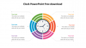 Get Six noded Clock PowerPoint Free Download Themes