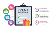 Plan Of Event Management Slide Template For Presentation
