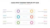 Editable Cause Effect Diagram Template PPT Slide - Six Gear