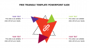 Outstanding Free Triangle Template PowerPoint Slide