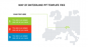 Creative Map Of Switzerland PPT Template Free Slides
