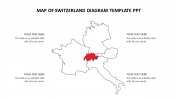 Magnetic Map Of Switzerland Diagram Template PowerPoint