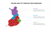 Easy Finland Map PPT Template Free Download Slides