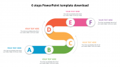 Editable 6 Steps PowerPoint Template Download