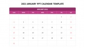 Download 2021 January PPT Calendar Template Presentation