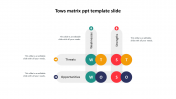 Best Tows Matrix PPT Template Slide In Multicolor Design