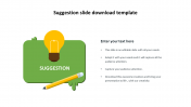 Attractive Suggestion Slide Download Template Design