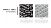 Get Aluminum Sliding Gates Designs Model presentation slides