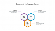 Components Of A Business Plan PPT-Three Hexagonal Holders