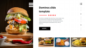 Yummy Dominos Slide Template Presentation For Your Needs