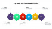 Editable list email free PowerPoint template 