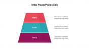 Multicolor 3 Tier PowerPoint Slide Design
