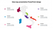 Simple Italy map presentation PowerPoint design