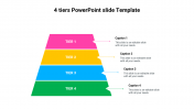 Multicolor 4 Tiers PowerPoint Slide Template Model