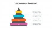 4 Tier Presentation Slide Template Triangle Shape