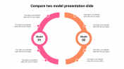 Compare Two Model Presentation Slide Template Design