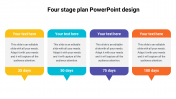Simple four stage plan PowerPoint Design Template
