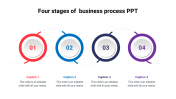 Four stages of  business process PPT Design