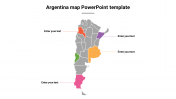 Attractive Argentina map PowerPoint template