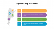 Argentina Map PPT model with Infographics Design
